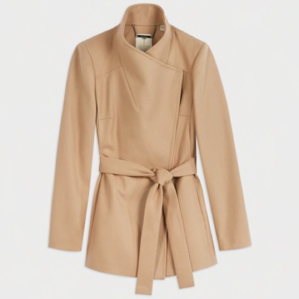 Ted Baker - Short Wool Wrap Coat - Size L